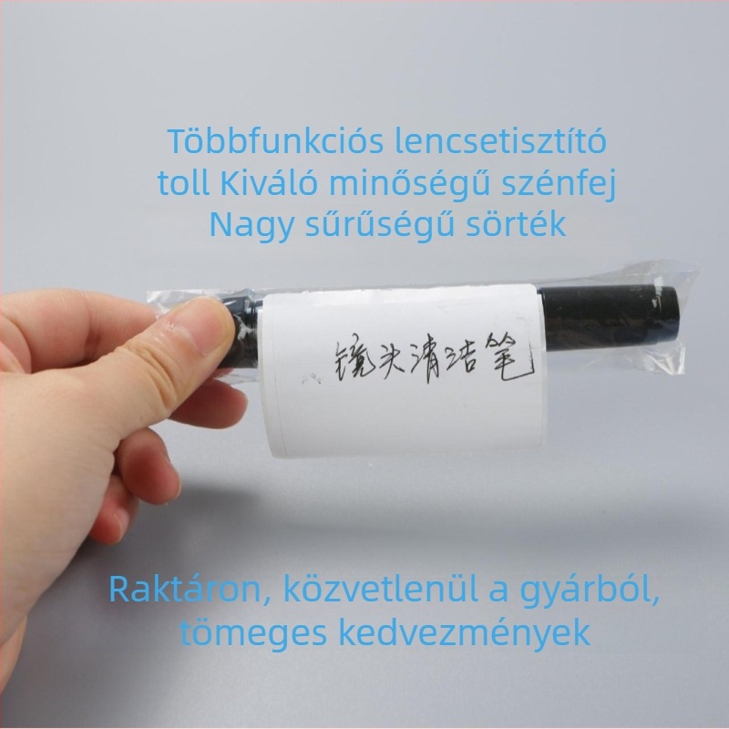 Objektív tisztító toll anti-statikus karbon fejjel, hordozható és környezetbarát; alkalmas kamerák, telefonok, számítógépek, tabletek és szemüvegek objektívjeire.