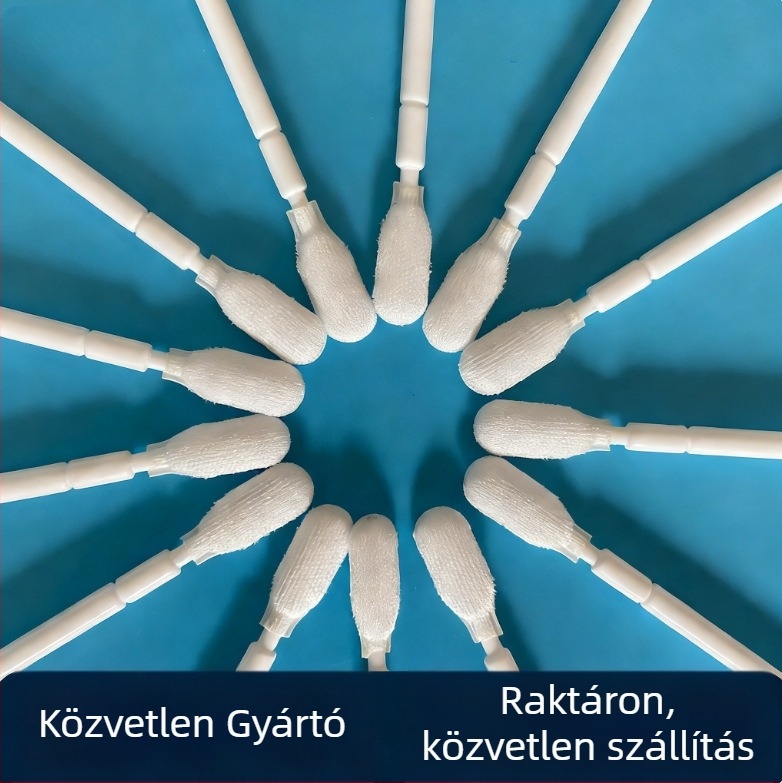 Pormentes eldobható mintavételi pálcika textilcsúccsal