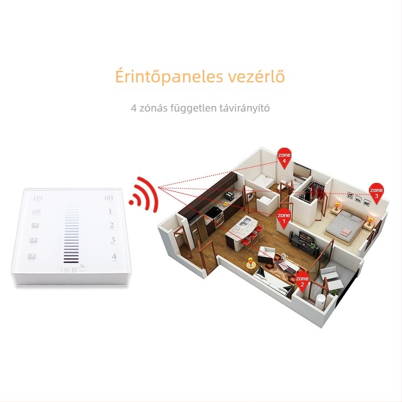 86 típusú érintős LED-dimmer vezérlő egyszínű LED-szalaghoz
