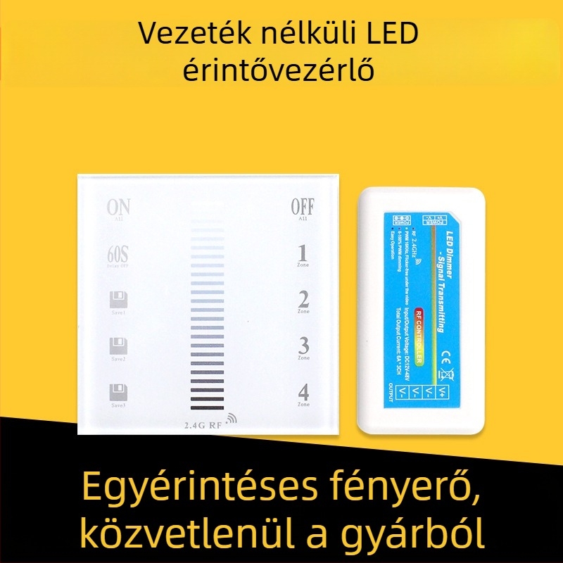 86 típusú érintős LED-dimmer vezérlő egyszínű LED-szalaghoz