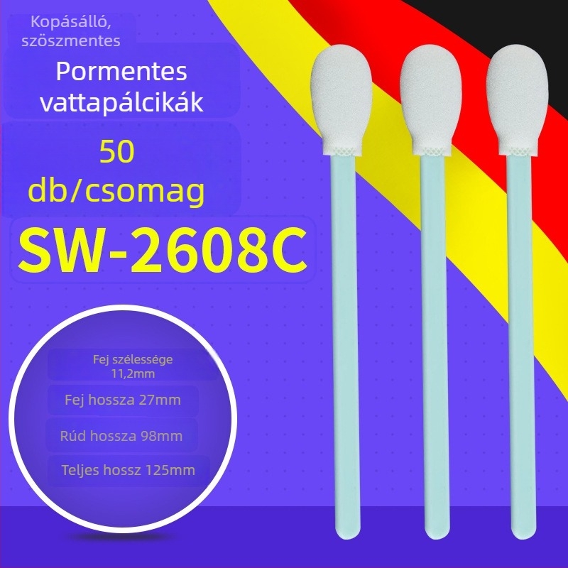 Pormentes szivacsos vattapálca nyomtatófej tisztításához