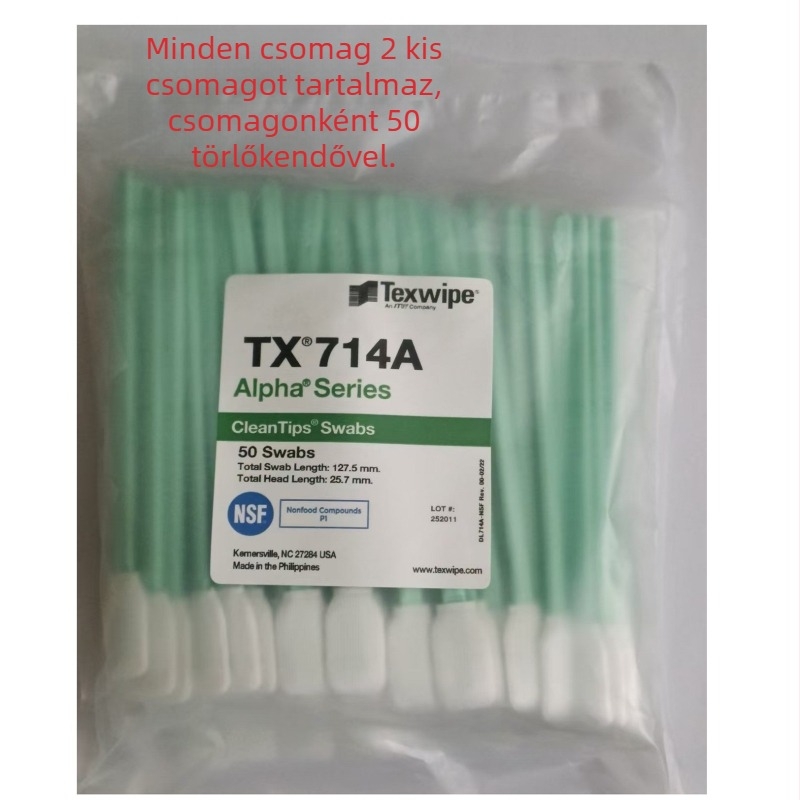 Texwipe TX714A pormentes tisztító pálca gyógyszeripari gyártáshoz