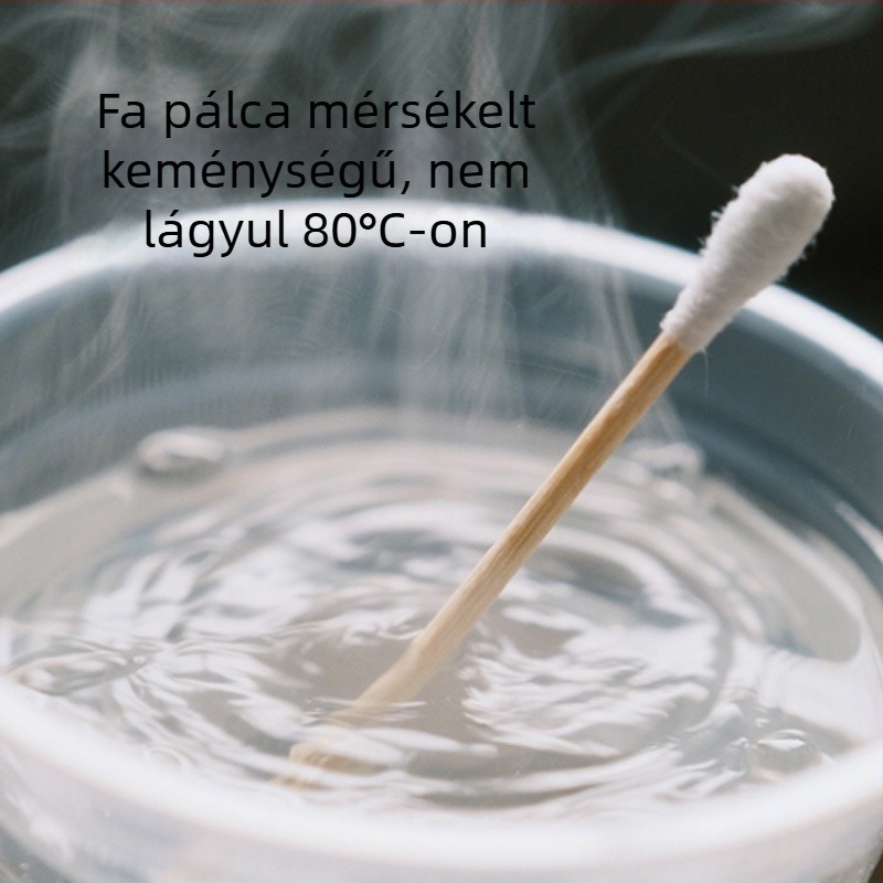 Fából készült pálca pamutcsúccsal, egyszer használatos, kompatibilis alkohollal törlőkkel elektronikai alkatrészek tisztításához