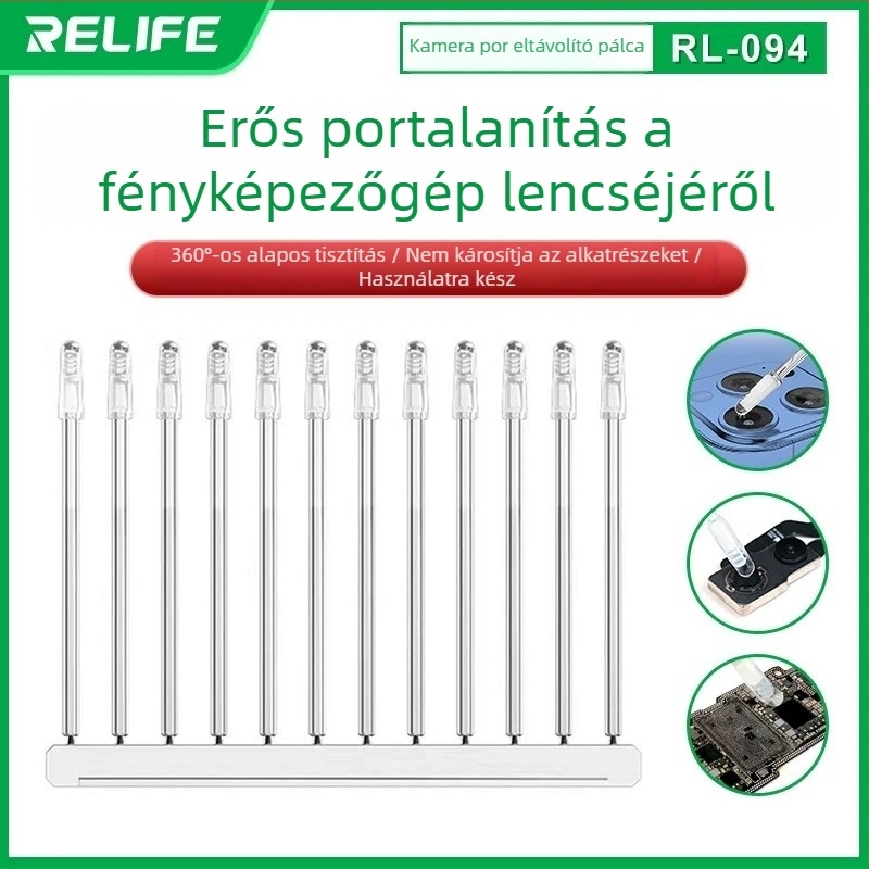 RL-094 Mobiltelefon elülső kamera por tisztító pálca – erősen tapadó tisztító eszköz, teljes körű tisztítás