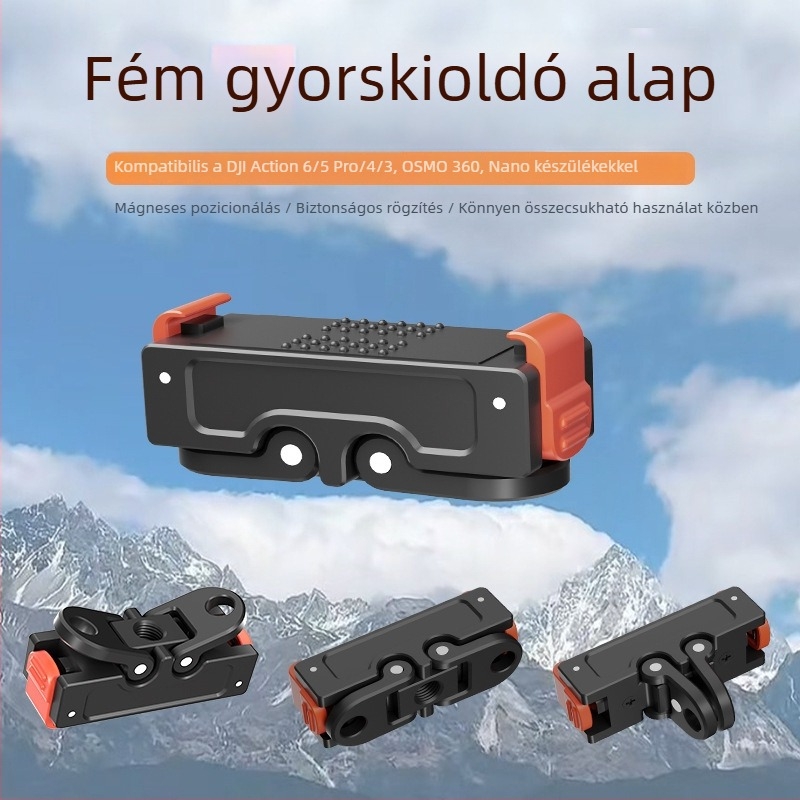Mágneses gyorskioldó alap alumíniumötvözetből Action6 és Osmo sportkamerákhoz