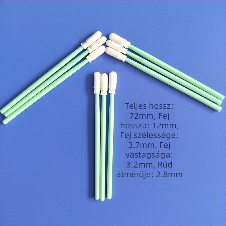 HRD-743B pormentes pamutpálcika textil fejjel, kerek vég