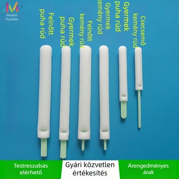 Orrmelléküreg-gyulladásra szánt pamut tampont helyi gyógyszeradagoláshoz (puha vagy kemény rúd), pormentes, 50 db/csomag