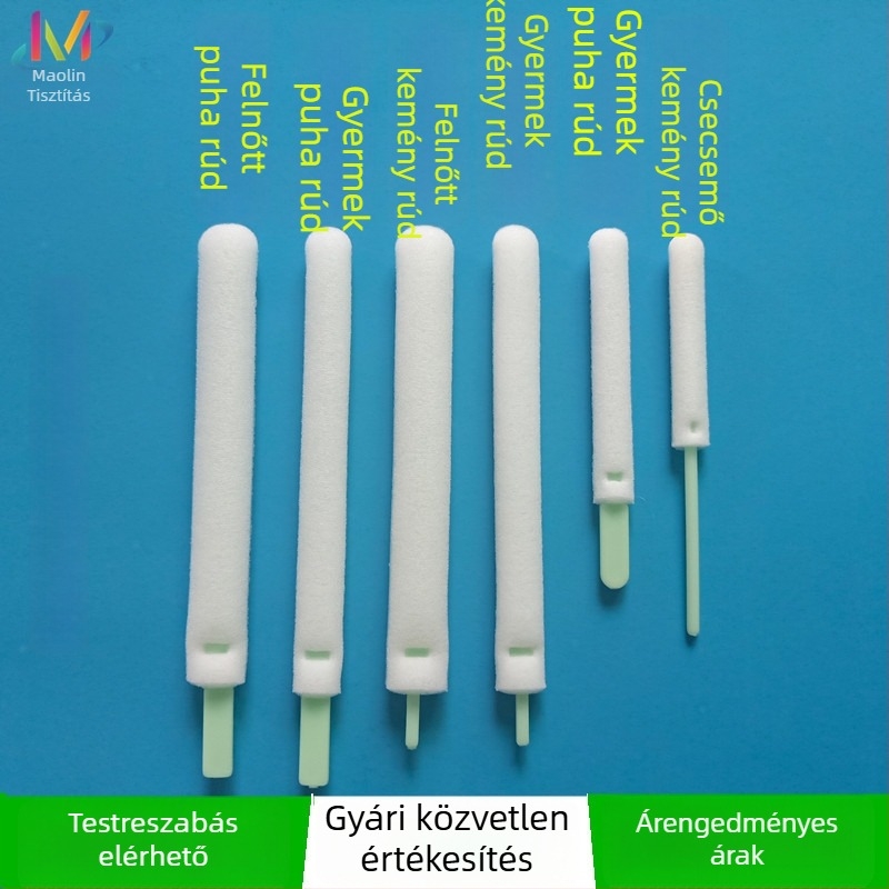 Orrmelléküreg-gyulladásra szánt pamut tampont helyi gyógyszeradagoláshoz (puha vagy kemény rúd), pormentes, 50 db/csomag