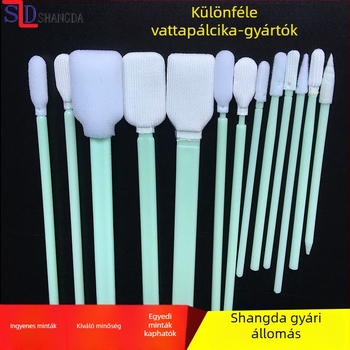 SD964A Pormentes pamut fültisztító pálca, nemszövött fejjel, antistatikus, 100 db/csomag
