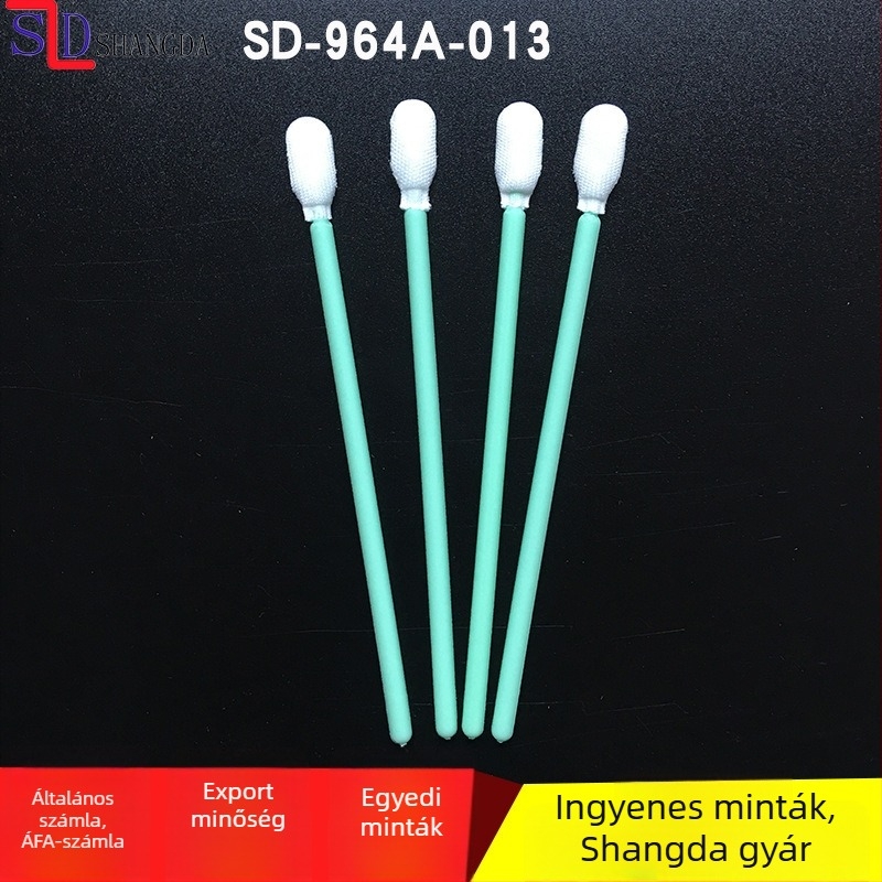 SD964A Pormentes pamut fültisztító pálca, nemszövött fejjel, antistatikus, 100 db/csomag
