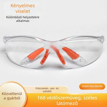 Védő kerékpáros szemüveg átlátszó lencsékkel, cseppálló és páramentes