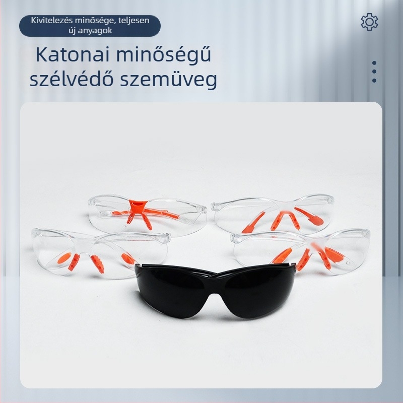 Védő kerékpáros szemüveg átlátszó lencsékkel, cseppálló és páramentes