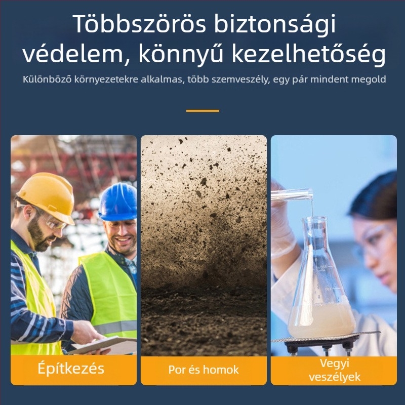 Védő kerékpáros szemüveg átlátszó lencsékkel, cseppálló és páramentes
