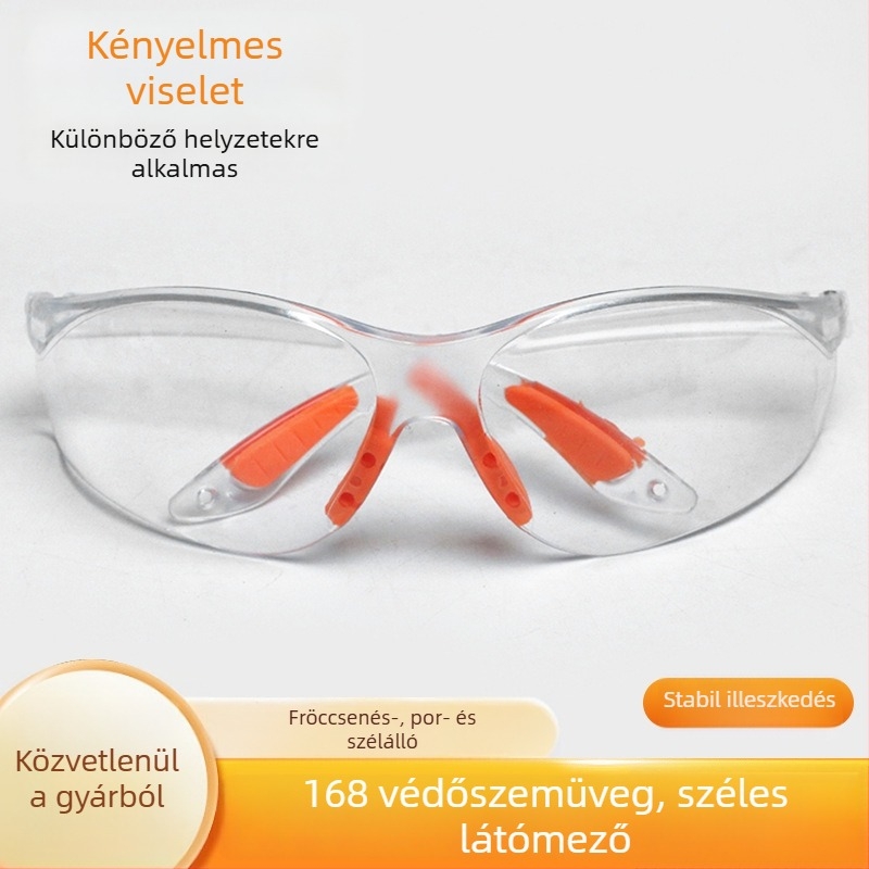 Védő kerékpáros szemüveg átlátszó lencsékkel, cseppálló és páramentes