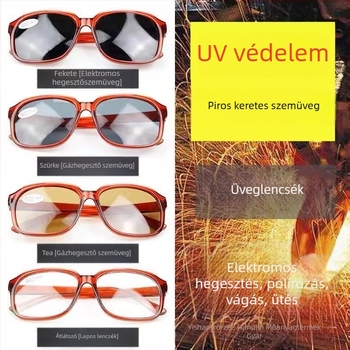 Hegesztő szemüveg UV-védeléssel, fröccsenés elleni és tükröződésmentes