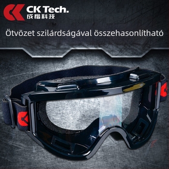 Motorkerékpár védőszemüveg, páramentesítő, szél- és homokálló, fröccsenés elleni védelem