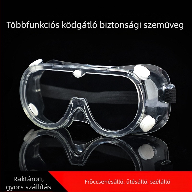 Gusteau Átlátszó, teljesen zárt védő szemüveg, uniszex, por- és fröccsenésálló, páramentes, szélálló, alkalmas csiszoláshoz és kerékpározáshoz