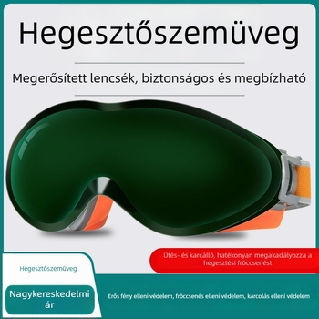 Hegesztővédő szemüveg tükröződésmentes, ív-, ütés- és égésvédelmi tulajdonságokkal