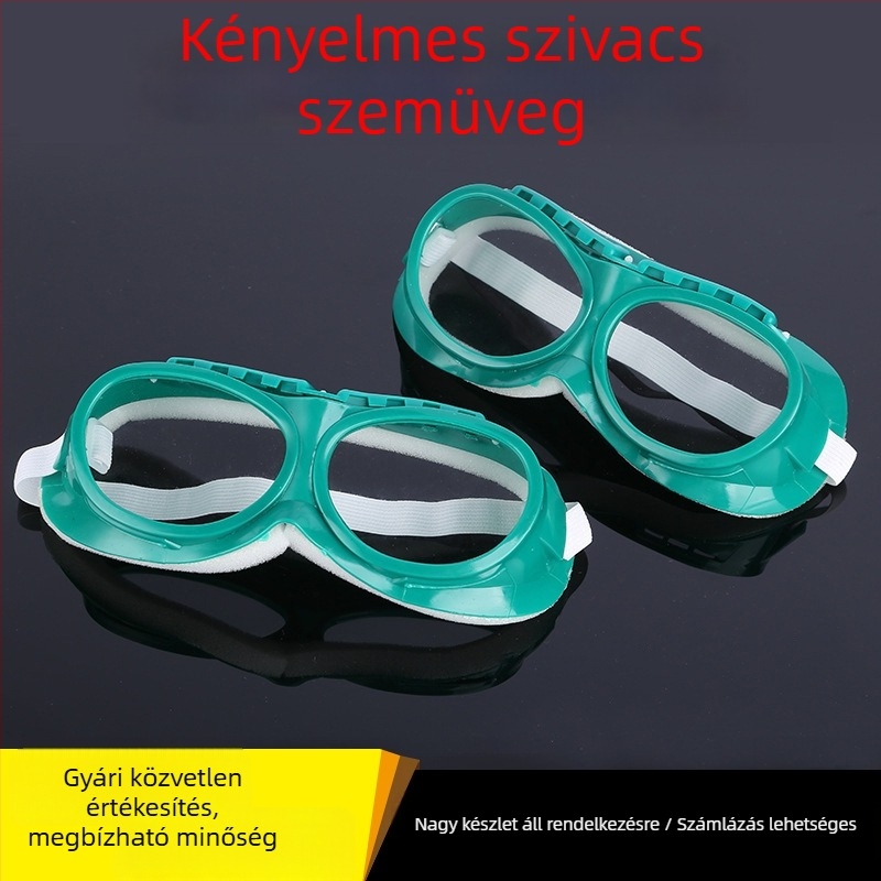 Szellőző ipari védőszemüveg por- és fröccsenés elleni védelemmel, szél- és homokálló, teljesen zárt