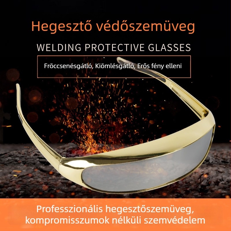 Hegesztő védőszemüveg MIG/MAG és TIG hegesztéshez, anti-reflexiós és fröccsenés elleni védelem