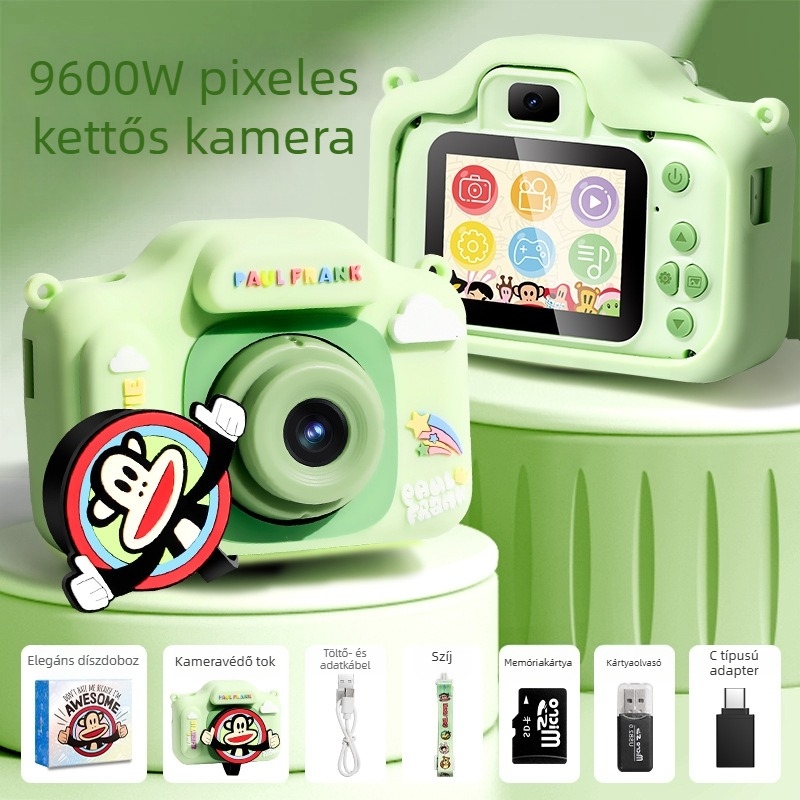 Paul Frank Gyerekeknek szóló kamera – Nagy Szájú Majom, fényképezésre és videózásra, lányoknak játék