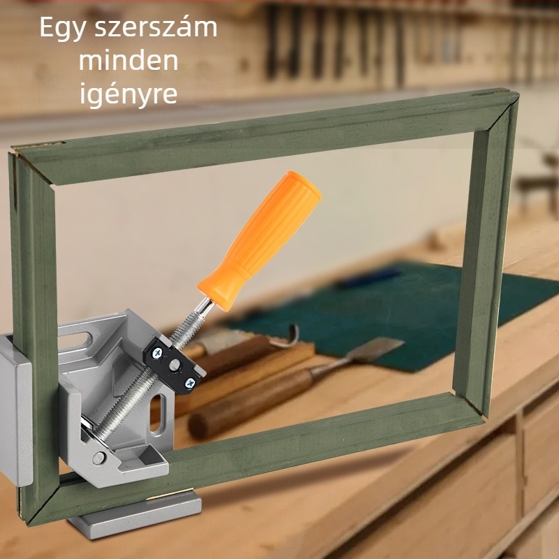 90°-os derékszögű rögzítő hegesztéshez és asztalos munkához, alumínium eszköz