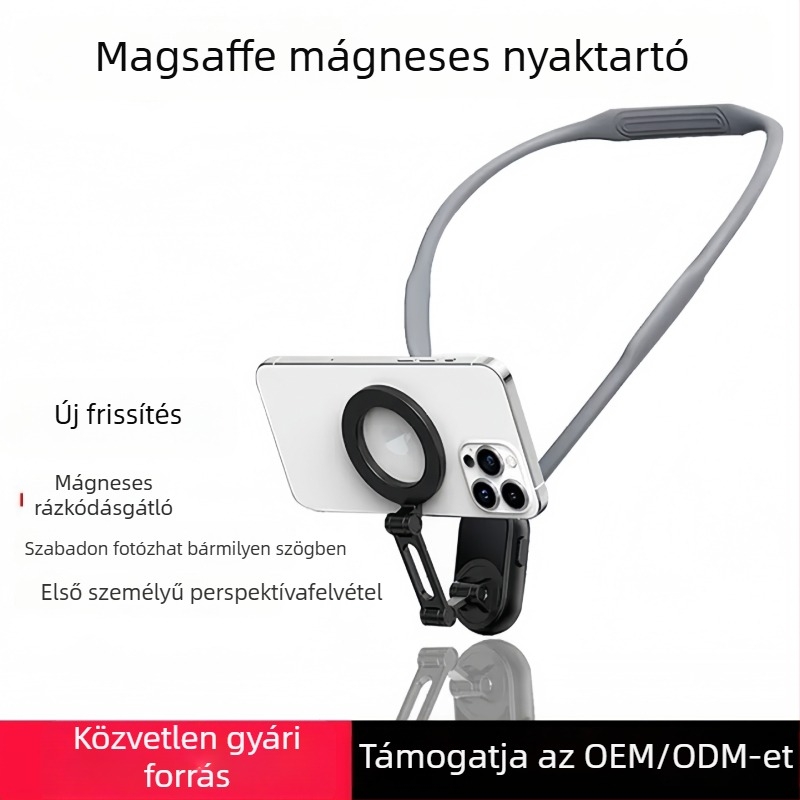 Mellkasra szerelhető felvételi állvány rezgéscsillapítással, MagSafe telefon-tartóval, kültéri élő közvetítéshez