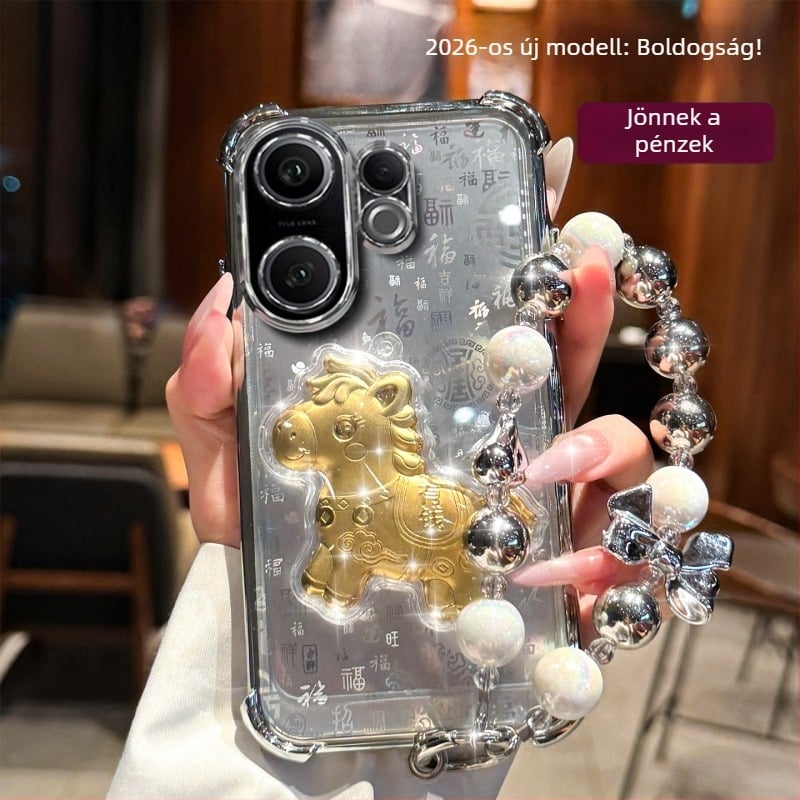 Fekete védőtok a Vivo S30 Pro Minihez – minimalist design, leesés elleni védelem