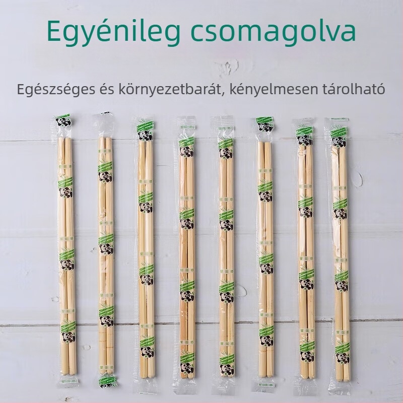 Egyszer használatos bambuszból készült evőpálcák, 100 darabos csomag, éttermek és otthoni használatra, higiénikus és kényelmes