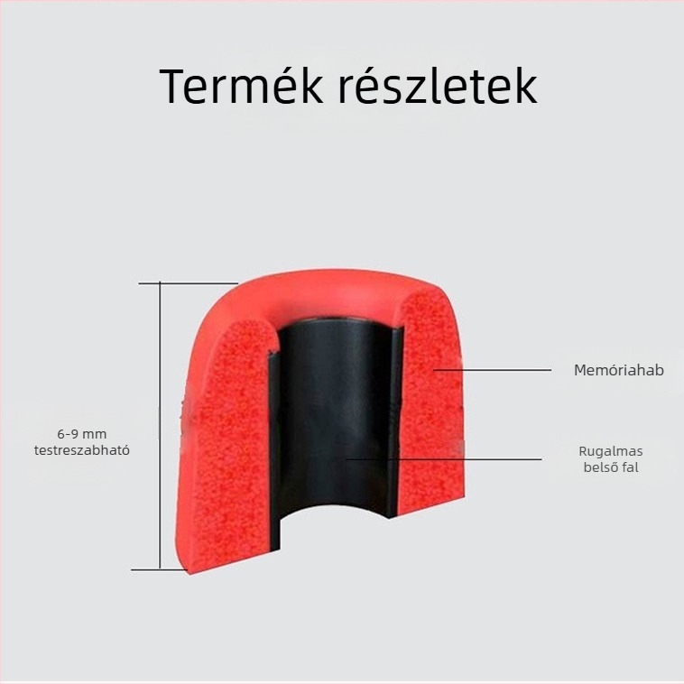 4,9 mm-es nyílású TWS memóriahabos fülbetét – lassú visszaalakulású hab, zajcsökkentés, belső fülhallgató kiegészítő