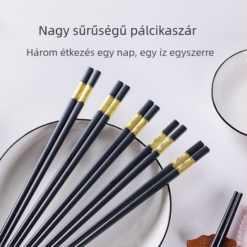 Maiden Family ötvözet evőpálcikák, dobozban 10 pár, csúszásmentes, szállodai és otthoni használatra