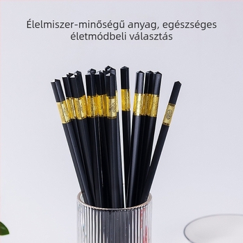 Maiden Family ötvözet evőpálcikák, dobozban 10 pár, csúszásmentes, szállodai és otthoni használatra