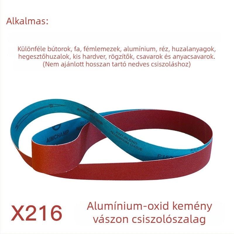 Személyre szabott rozsdamentes acél csiszoló szalag kerámia, cirkónium‑korund és szilícium‑karbid abrazívokkal