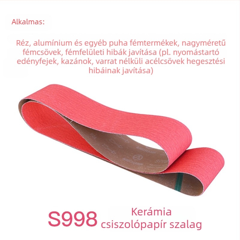 Személyre szabott rozsdamentes acél csiszoló szalag kerámia, cirkónium‑korund és szilícium‑karbid abrazívokkal