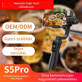 S5Pro Kézben tartott háromtengelyes stabilizátor okostelefonokhoz arcfelismeréssel és követéssel