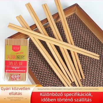 Bambusz evőpálcikák, fertőtlenítettek, lakktól mentesek, karbonizált étkezési eszközök, szállodai használatra