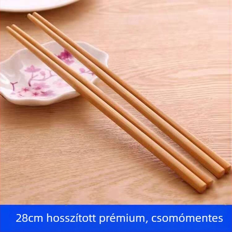 30 pár otthoni bambusz evőpálcika, penészmentes, festék- és viaszmentes, természetes bambuszból készült, szállodák és éttermek számára