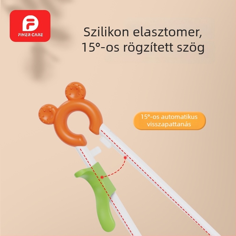 Gyerekeknek szóló, állítható edzőpálcikák – biztonságos, könnyen fogható, műanyag evőeszközök tanuláshoz