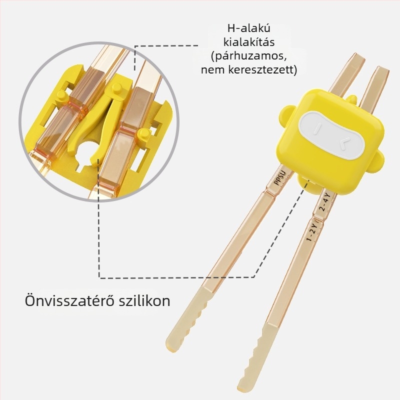 PPSU gyermek tanuló evőpálcikák, állítható, 1–6 éveseknek