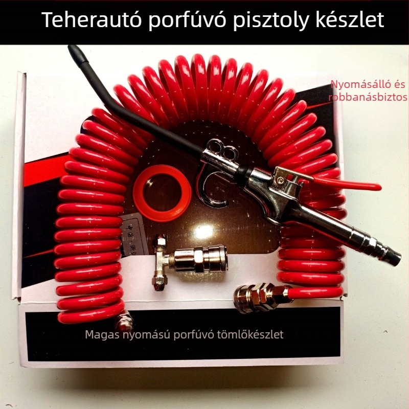 Magasnyomású porfúvópisztoly készlet, hosszabb fúvócsővel, pneumatikus eszközzel építkezésekhez