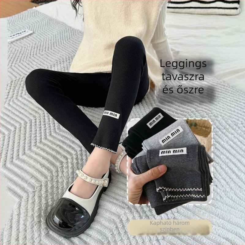 Lányoknak készült vékony pamut leggings tavasszal–őszre, slim-fit, 3–8 éveseknek