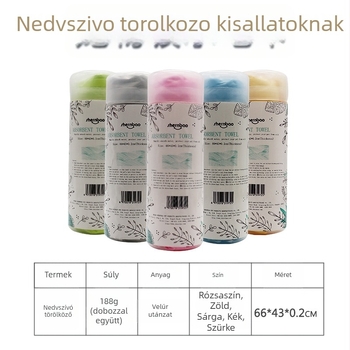 Shenbao Kisállat fürdető törölköző – Nedvszívó műbőr törölköző kutyáknak és macskáknak