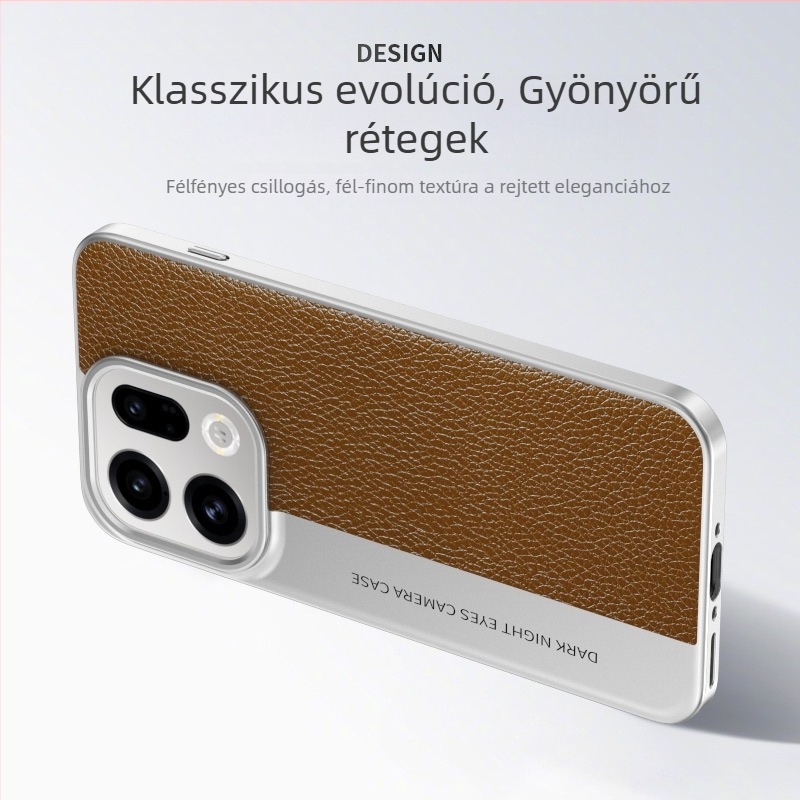 Oppo Find X9 Pro tok Lychee bőr textúrával és X300 védőtok