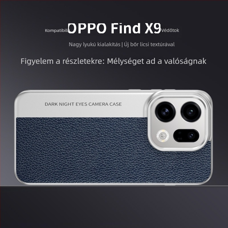 Oppo Find X9 Pro tok Lychee bőr textúrával és X300 védőtok