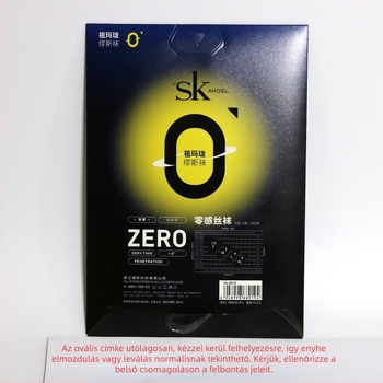 SK S8919 Fekete átlátszó harisnyanadrág, Zero-Degree, Plusz méret, selymes tapintású, 512 tűk