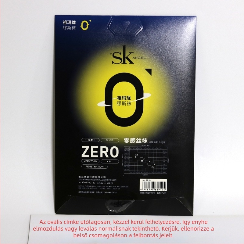 SK S8919 Fekete átlátszó harisnyanadrág, Zero-Degree, Plusz méret, selymes tapintású, 512 tűk