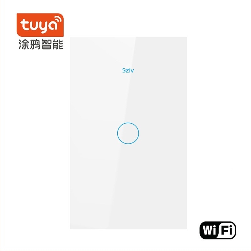 WiFi okos kapcsoló, egypolusú, neutrál nélkül, alkalmazás- és távoli hangvezérlés