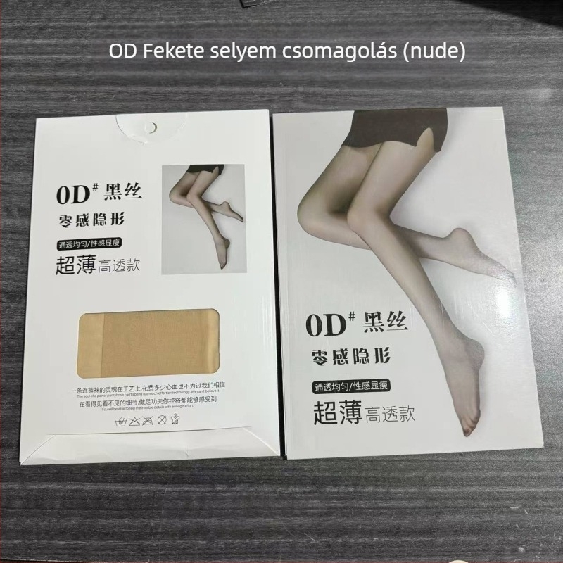 Nylon ultra vékony fekete harisnya UV védelemmel, szakadásálló, ananász mintázat