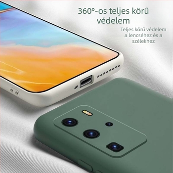 Huawei P40 Pro tok – folyadékszilikon, minimalista dizájn, magas minőség, uniszex, Insta stílus