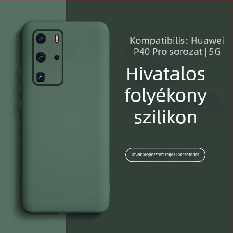 Huawei P40 Pro tok – folyadékszilikon, minimalista dizájn, magas minőség, uniszex, Insta stílus
